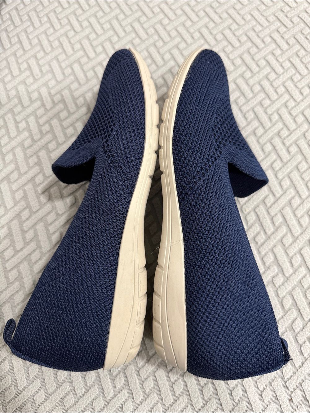 Cliffs by WHITE MOUNTAIN Navy Knit Slip-On Loafers Size 6.5 Chic Breathable - Picture 8 of 11